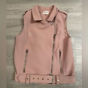 Powder Pink Blush moto vest